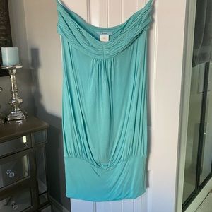 Marciano Blue Strapless Dress